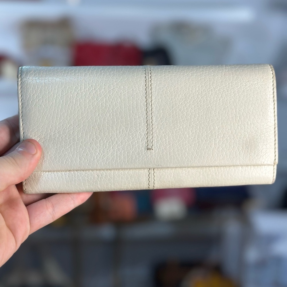 Tod's Cream Flap Wallet